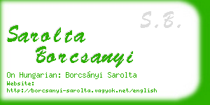 sarolta borcsanyi business card